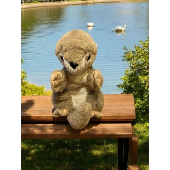 Warmies Microwavable Brown Otter Stuffed Plush Animal - Picture 1 of 5